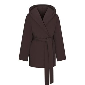 NikeSKIMS Woven Nylon Wrap Coat Size XS Color Phoenix NWT